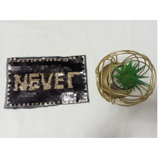 ابليكه مسطيل ترتر ثابت اسود NEVER