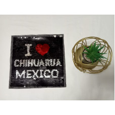 ابليكه I CHIHUARUA MEXICO ترتر اسود قلاب فضي